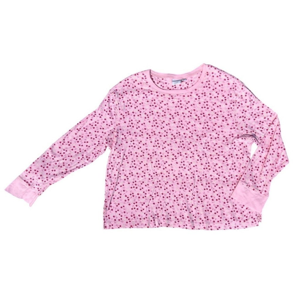 Pink Cherry Print Long Sleeve Shirt